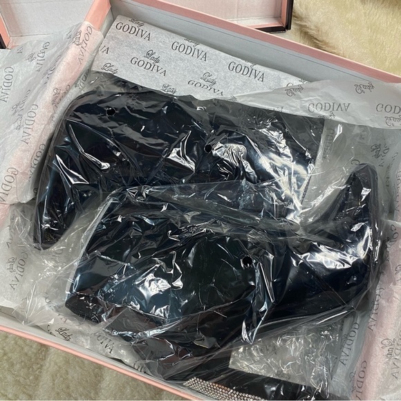 𝅺DOLLS Kill x Lady Godiva Excited Enough Ankle Boot Patent Leather - Picture 8 of 9